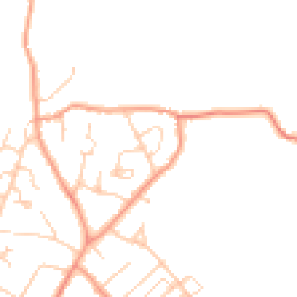 Daytime road noise heatmap for HP13 5XP