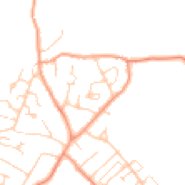 Daytime road noise heatmap for HP13 5XR