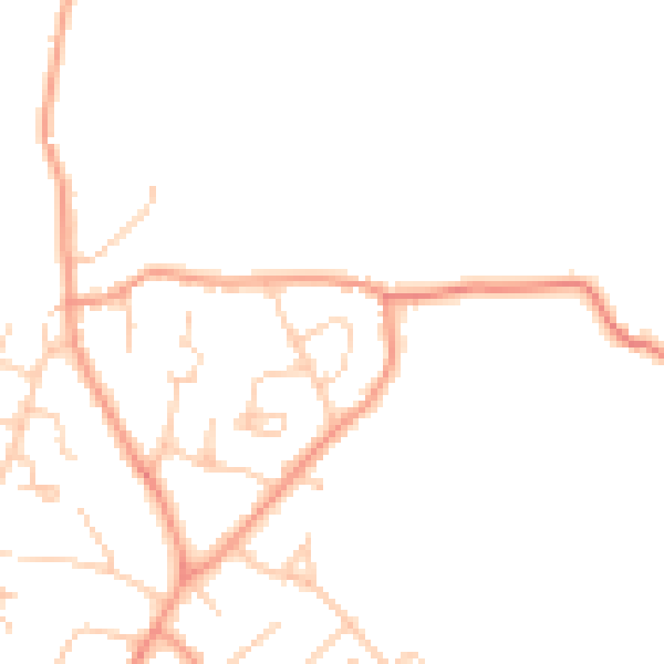Daytime road noise heatmap for HP13 5XW