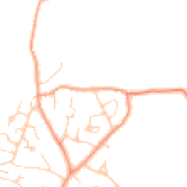 Daytime road noise heatmap for HP13 5YA