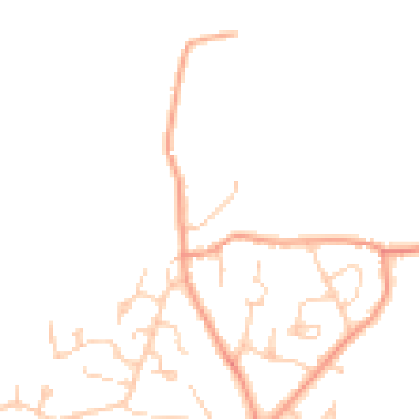 Daytime road noise heatmap for HP13 5YP