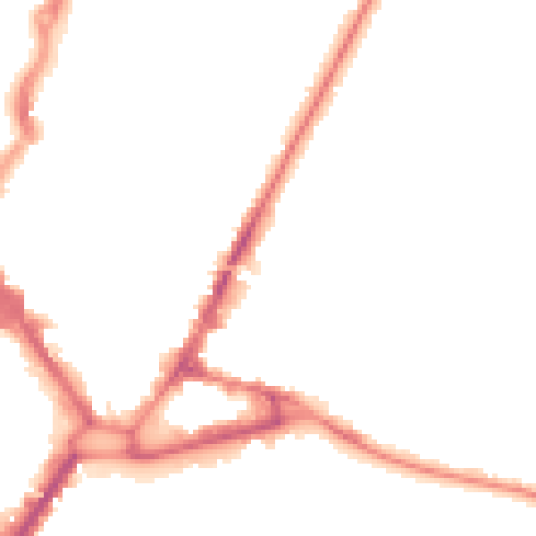 Night-time road noise heatmap for HP13 6DN