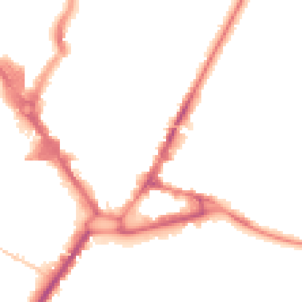 Night-time road noise heatmap for HP13 6FQ