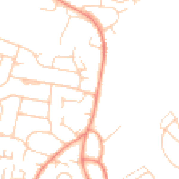 Daytime road noise heatmap for HP13 6JH