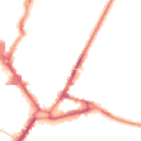 Night-time road noise heatmap for HP13 6LF