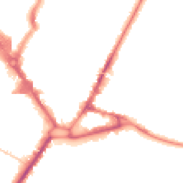Night-time road noise heatmap for HP13 6LJ