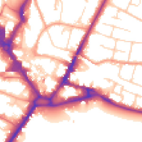 Daytime road noise heatmap for HP13 6LS