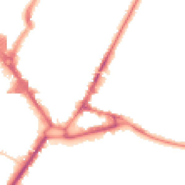 Night-time road noise heatmap for HP13 6LS