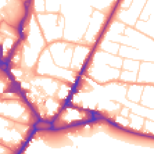 Daytime road noise heatmap for HP13 6NQ