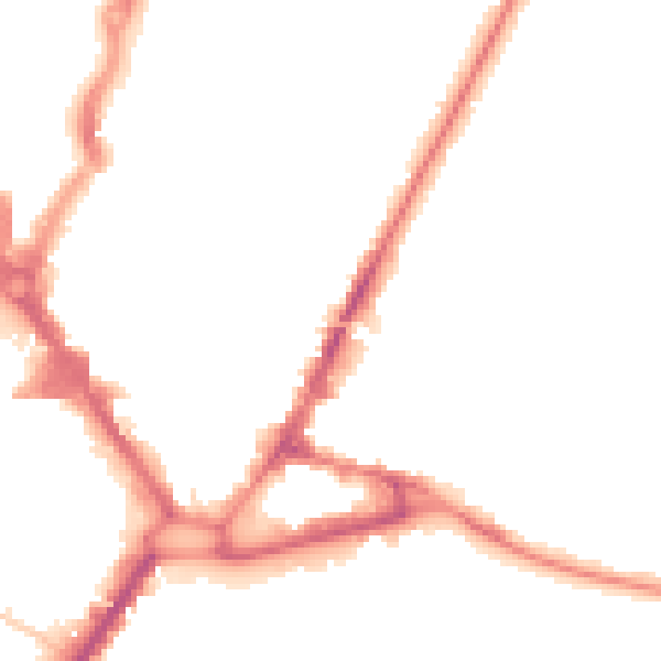 Night-time road noise heatmap for HP13 6NQ