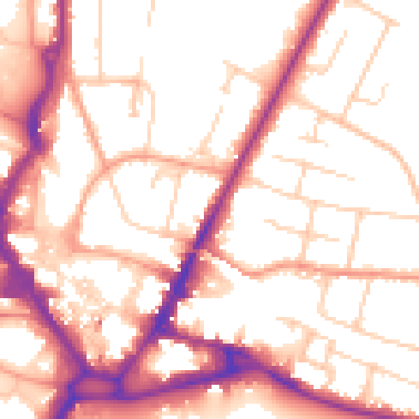 Daytime road noise heatmap for HP13 6NU