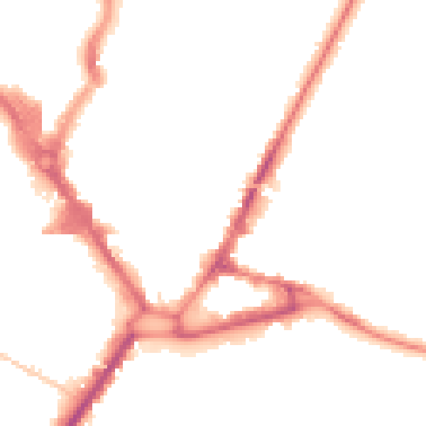 Night-time road noise heatmap for HP13 6RG