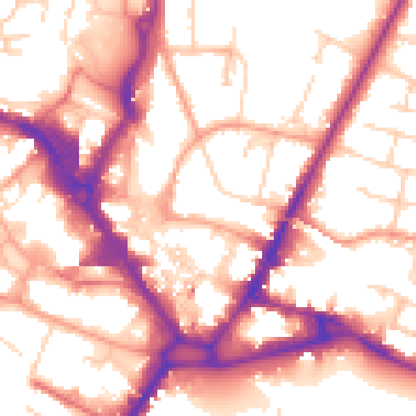 Daytime road noise heatmap for HP13 6RX