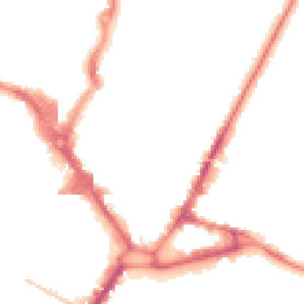 Night-time road noise heatmap for HP13 6RX