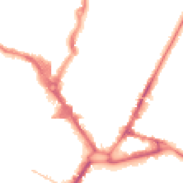 Night-time road noise heatmap for HP13 6SF