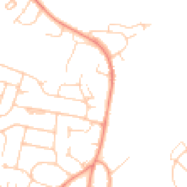 Daytime road noise heatmap for HP13 6SY