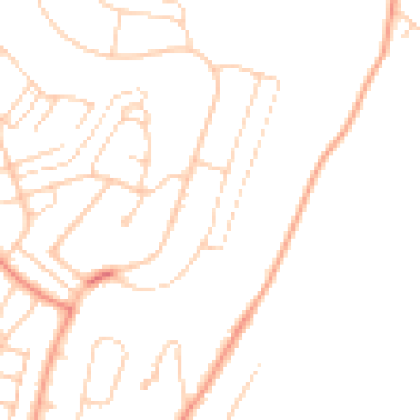 Daytime road noise heatmap for HP13 7HQ