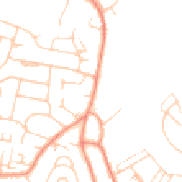 Daytime road noise heatmap for HP13 7LR