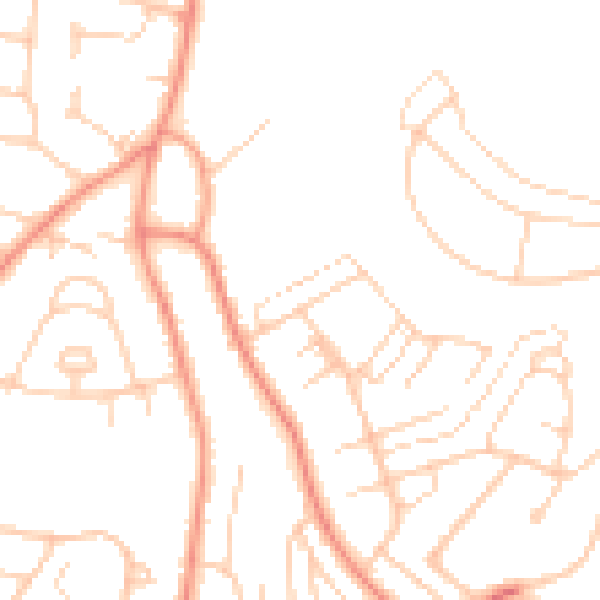 Daytime road noise heatmap for HP13 7SH