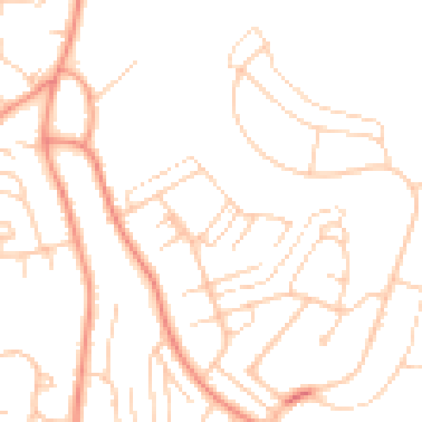 Daytime road noise heatmap for HP13 7XD