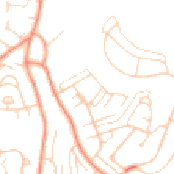 Daytime road noise heatmap for HP13 7XF