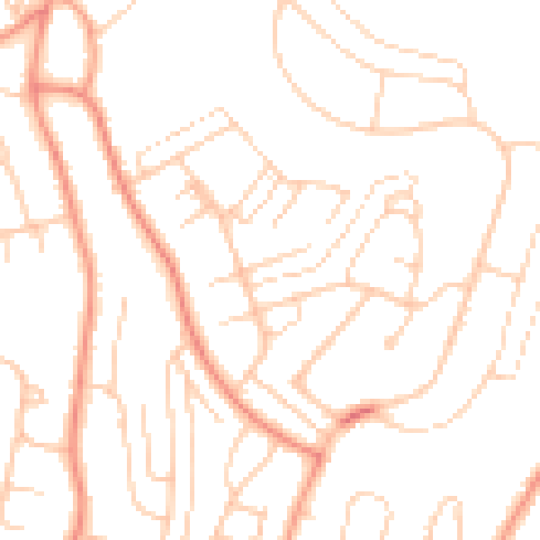 Daytime road noise heatmap for HP13 7XN