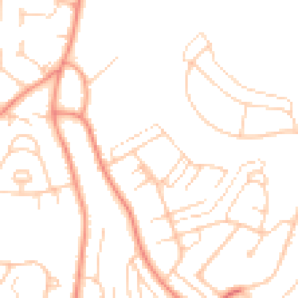 Daytime road noise heatmap for HP13 7XQ