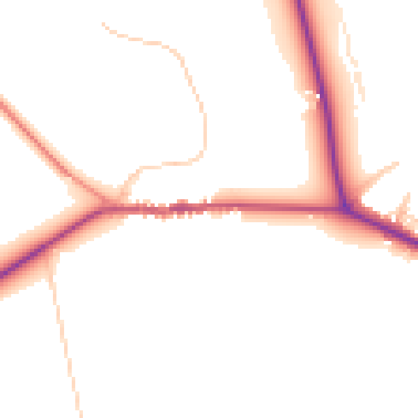 Daytime road noise heatmap for HP14 3AB