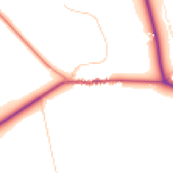 Daytime road noise heatmap for HP14 3AE