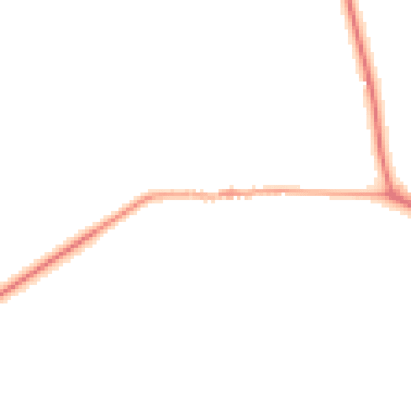 Night-time road noise heatmap for HP14 3AE