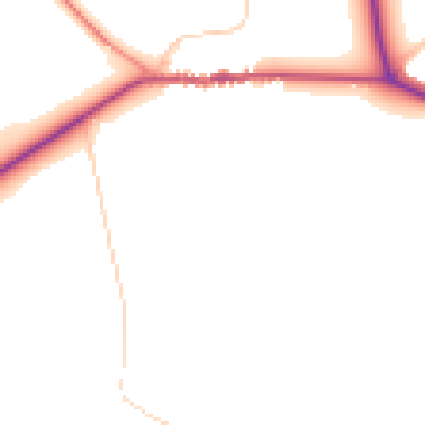 Daytime road noise heatmap for HP14 3AJ
