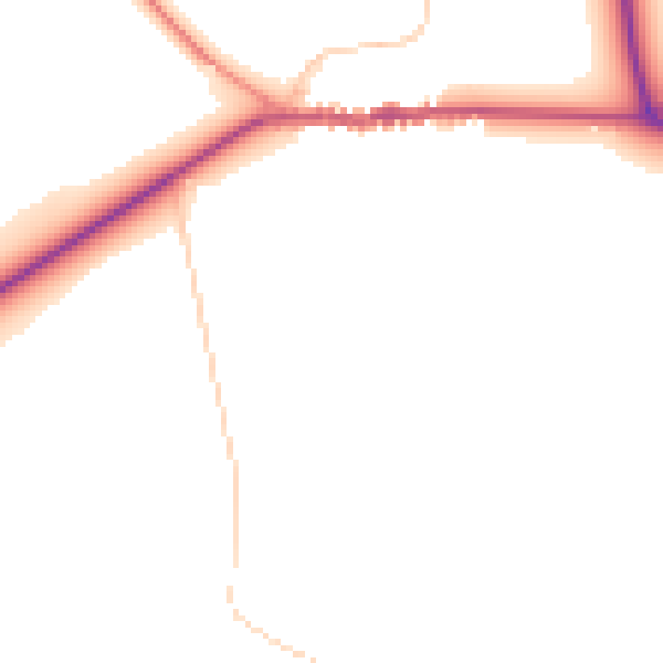 Daytime road noise heatmap for HP14 3AL