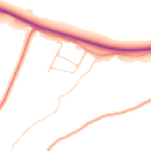 Daytime road noise heatmap for HP14 3BS