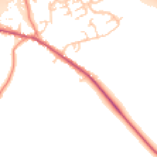Daytime road noise heatmap for HP14 3FN
