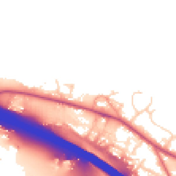 Daytime road noise heatmap for HP14 3FW