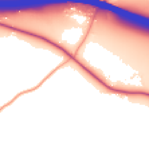 Daytime road noise heatmap for HP14 3LR
