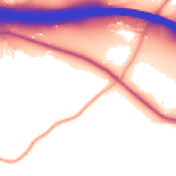 Daytime road noise heatmap for HP14 3LS