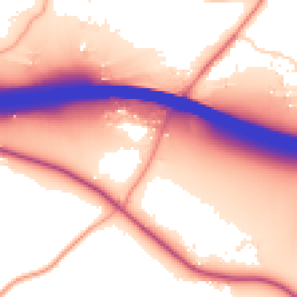 Daytime road noise heatmap for HP14 3LU