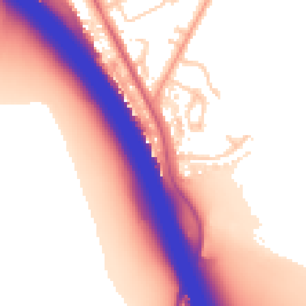 Daytime road noise heatmap for HP14 3QY