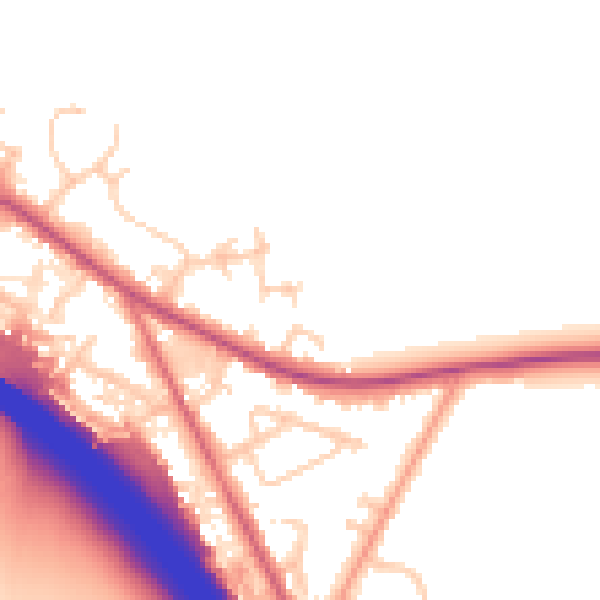 Daytime road noise heatmap for HP14 3SE