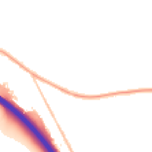 Night-time road noise heatmap for HP14 3SE