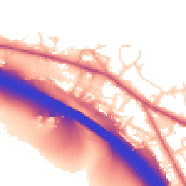 Daytime road noise heatmap for HP14 3UB