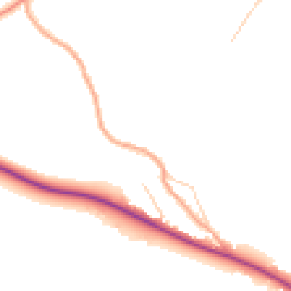 Daytime road noise heatmap for HP14 3XG