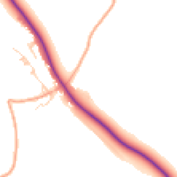 Daytime road noise heatmap for HP14 4EA