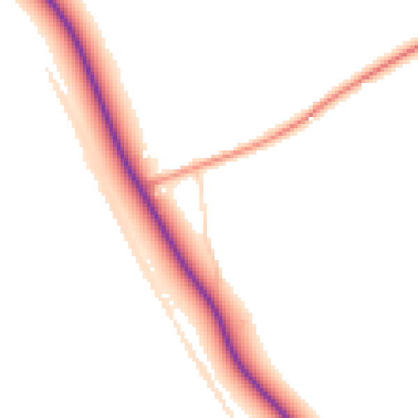 Daytime road noise heatmap for HP14 4HA