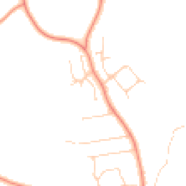 Daytime road noise heatmap for HP14 4LN