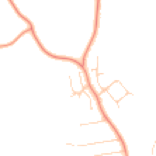 Daytime road noise heatmap for HP14 4LP
