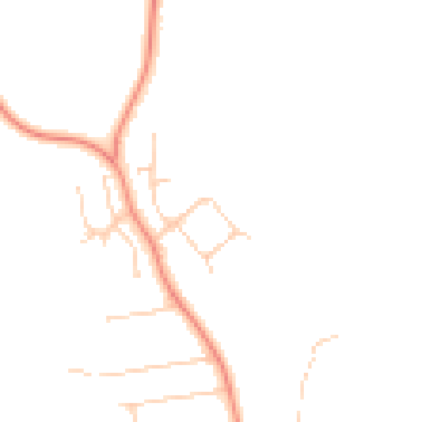 Daytime road noise heatmap for HP14 4LT