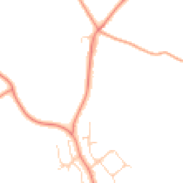 Daytime road noise heatmap for HP14 4LX