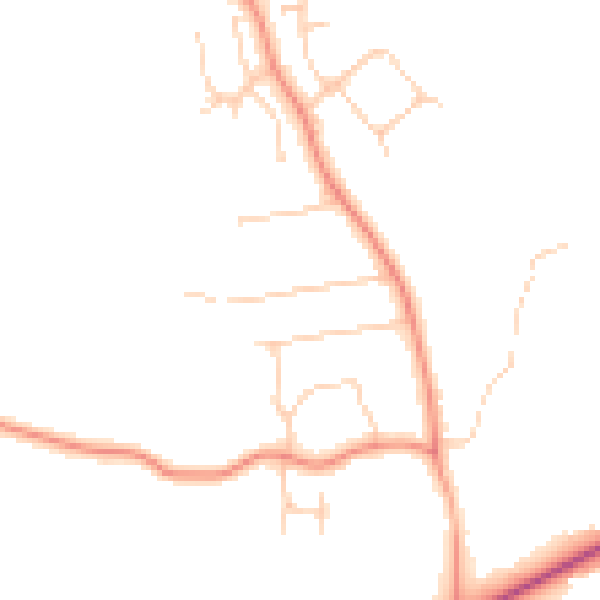 Daytime road noise heatmap for HP14 4PN